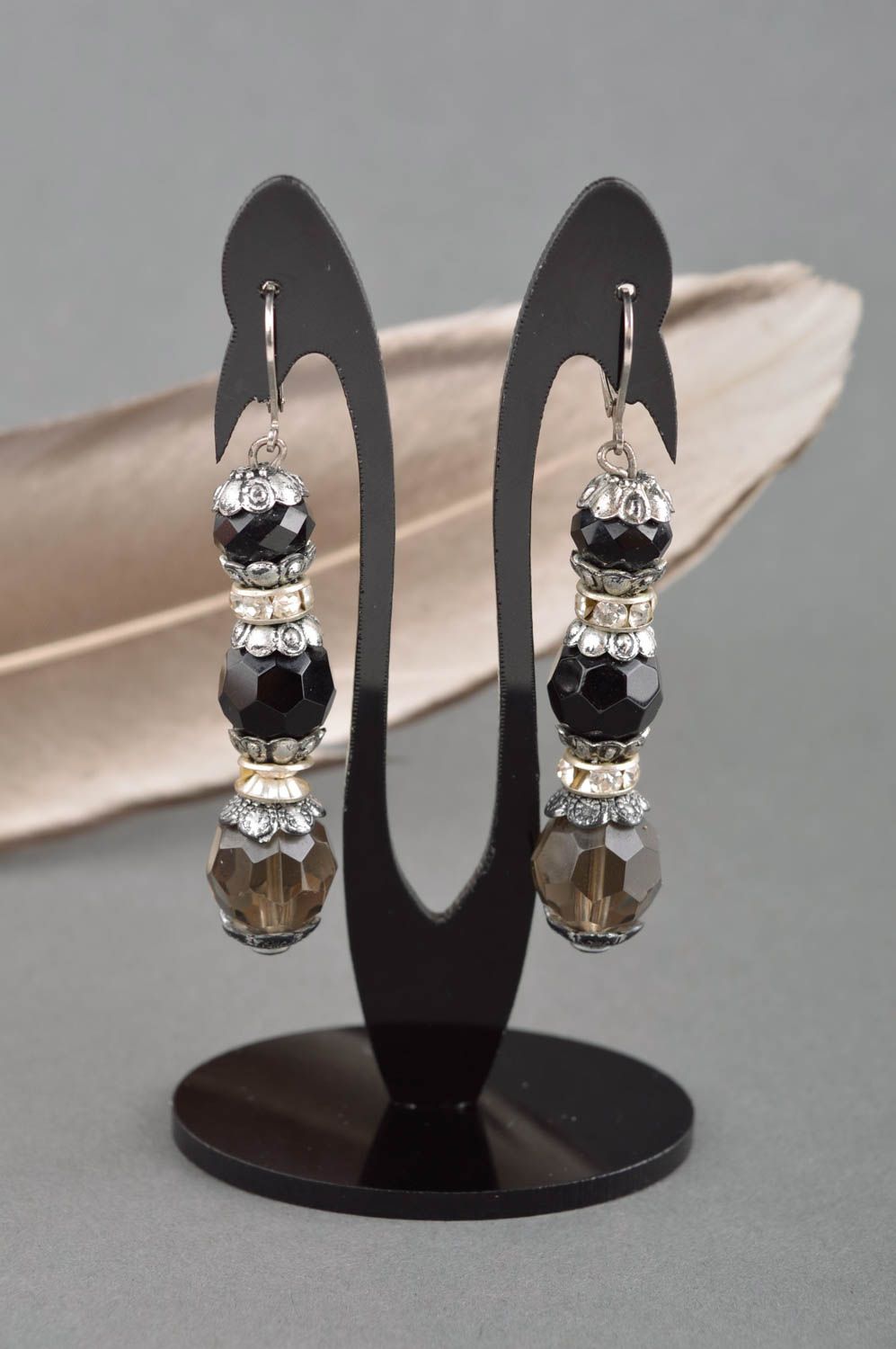 Long earrings handmade beaded jewelry designer earrings best gifts for women photo 1