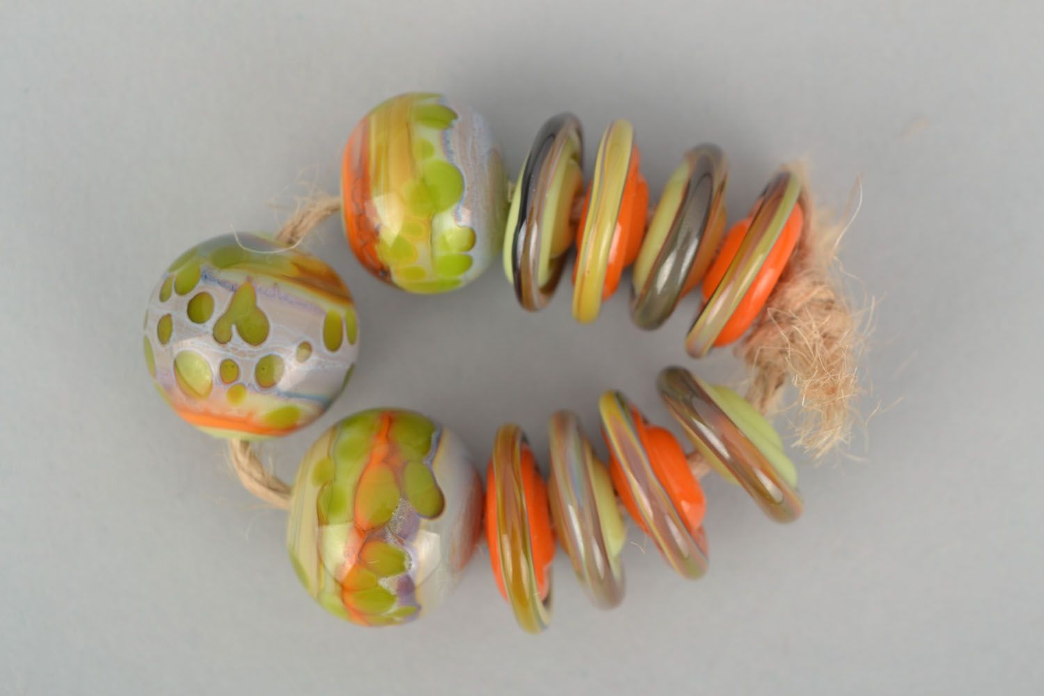 Fourniture verre chalumeau perles fantaisie multicolores photo 3