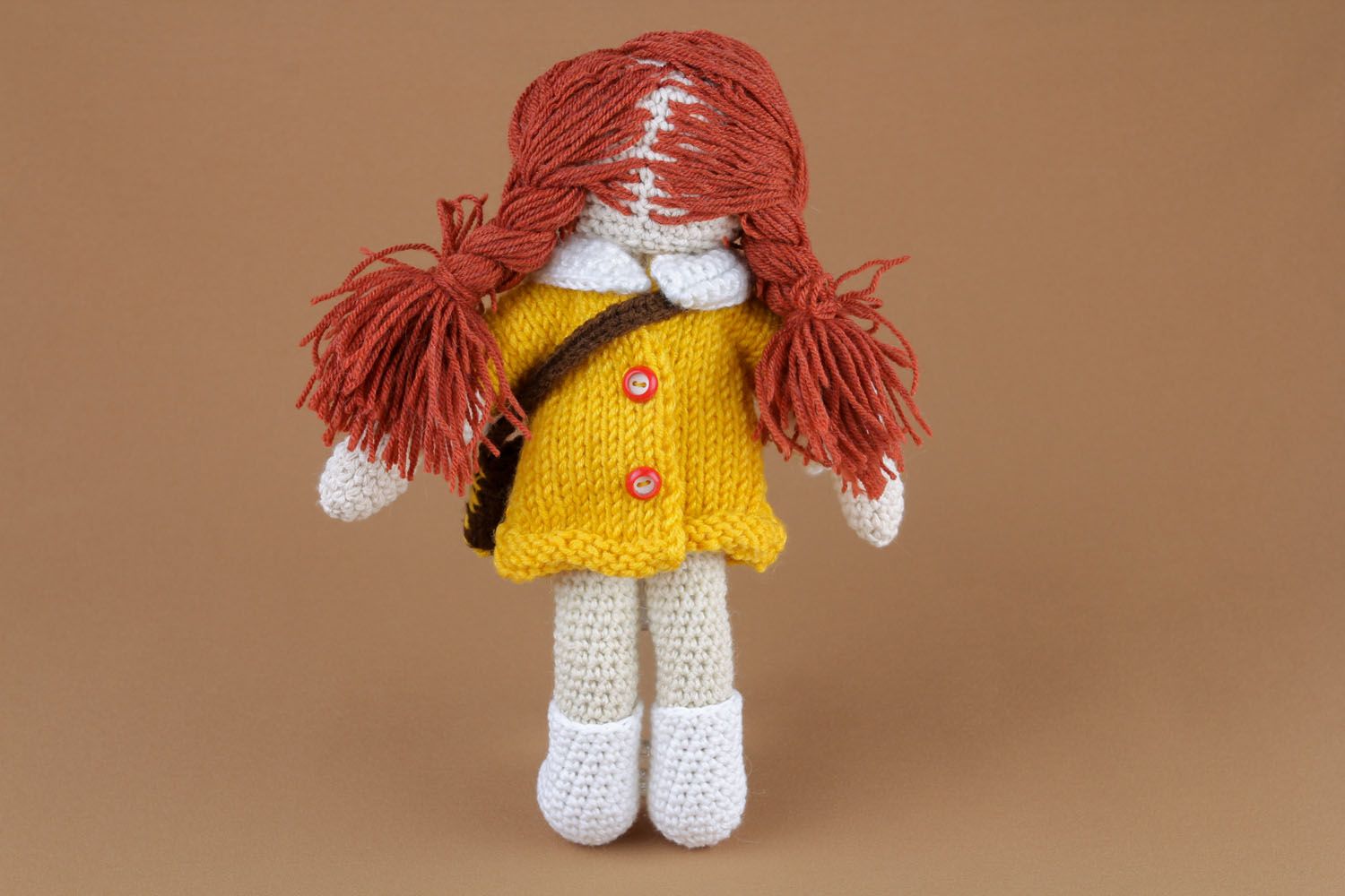 Bambola a maglia fatta a mano pupazzo morbido da bambini a uncinetto foto 3