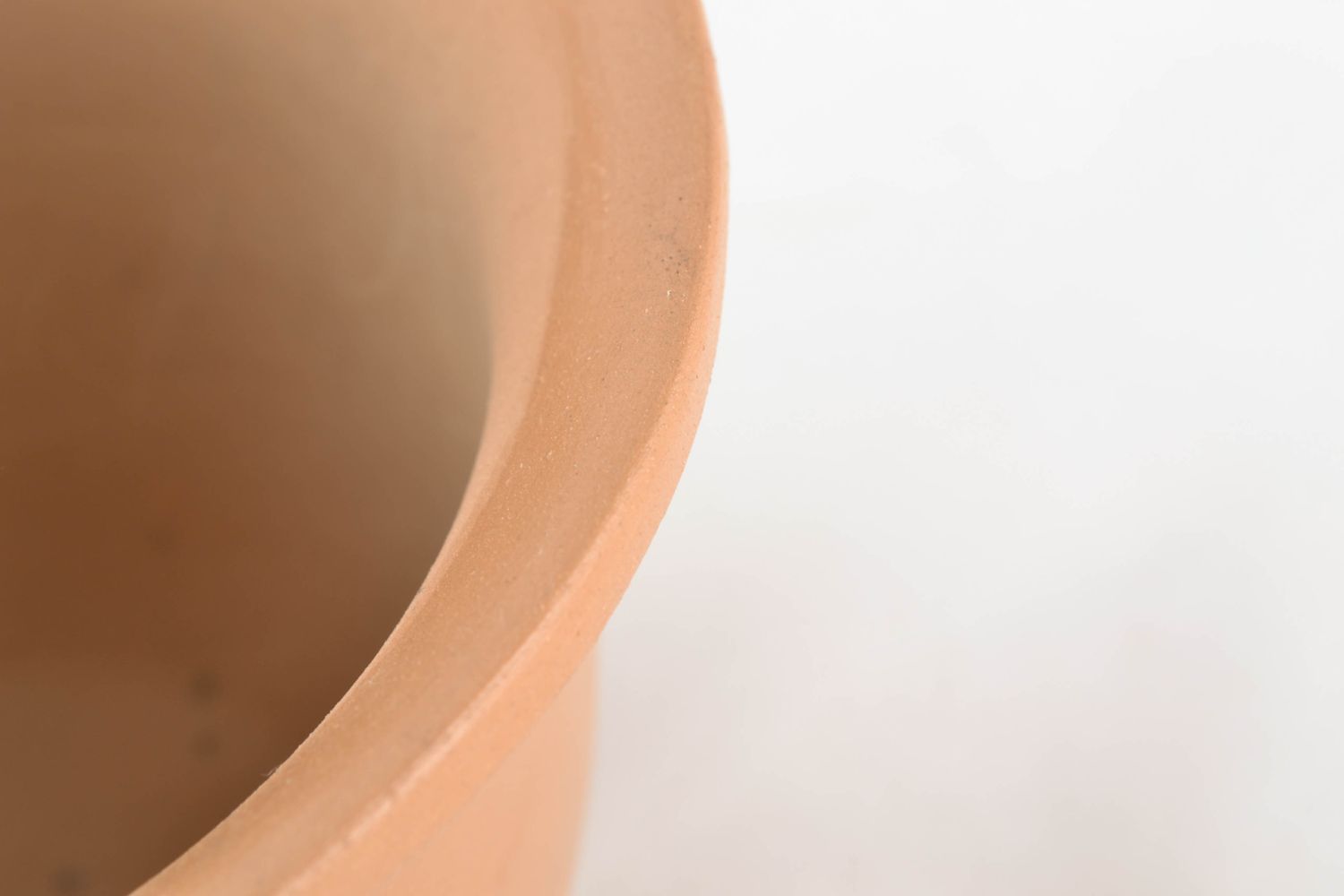 Plain ceramic clay pot in beige color 1 lb photo 5