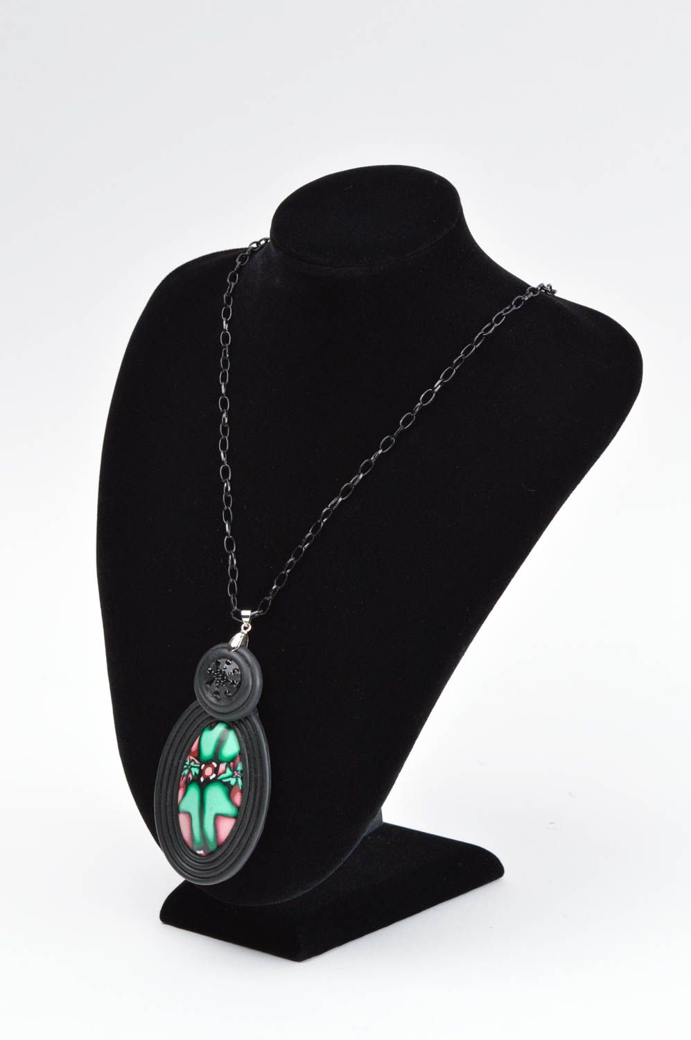 Unusual handmade plastic pendant fashion accessories beautiful jewellery photo 1