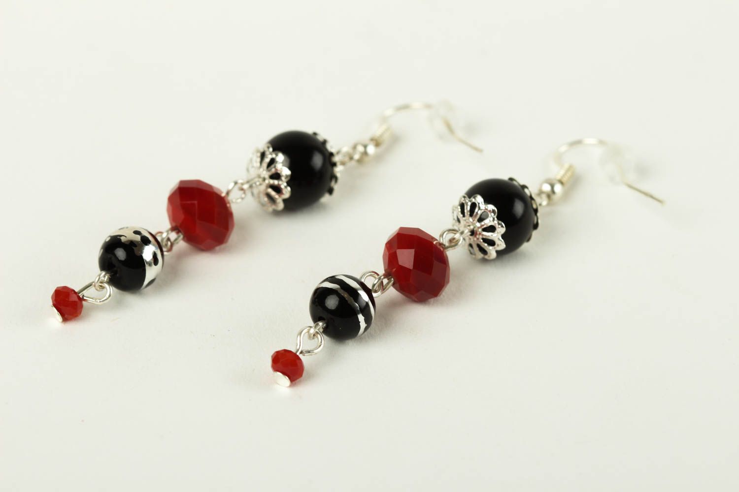 Handmade crystal earrings stylish earring with beads fashion jewelry for girls photo 3