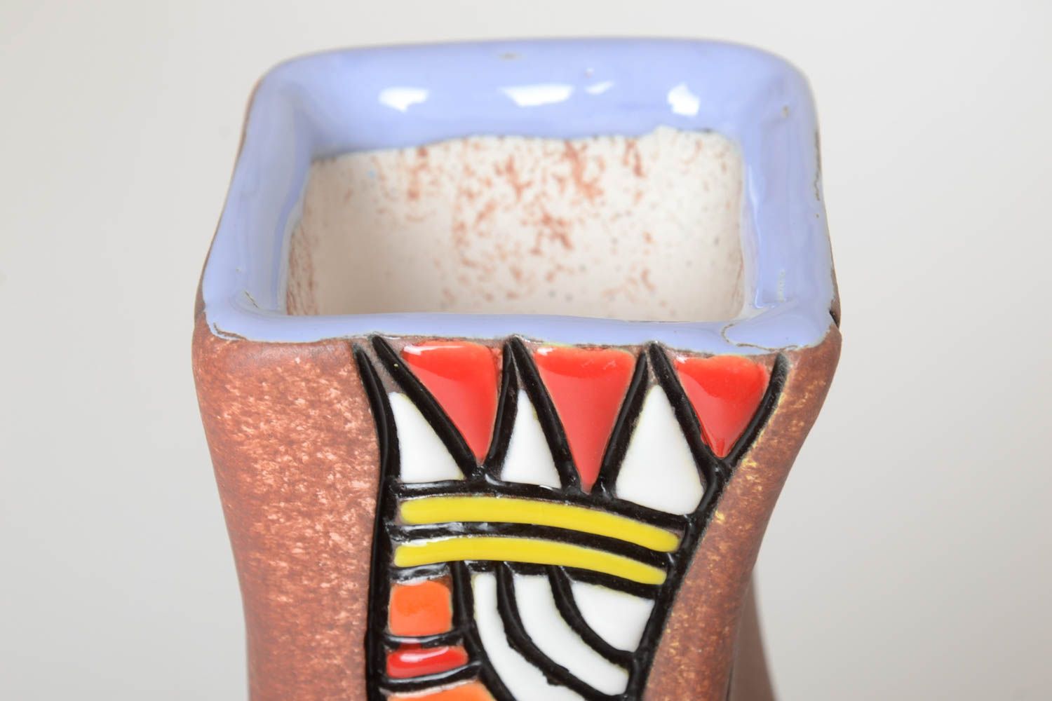 Geschenk für Frauen handgemacht Designer Vase originell Geschirr aus Keramik foto 3