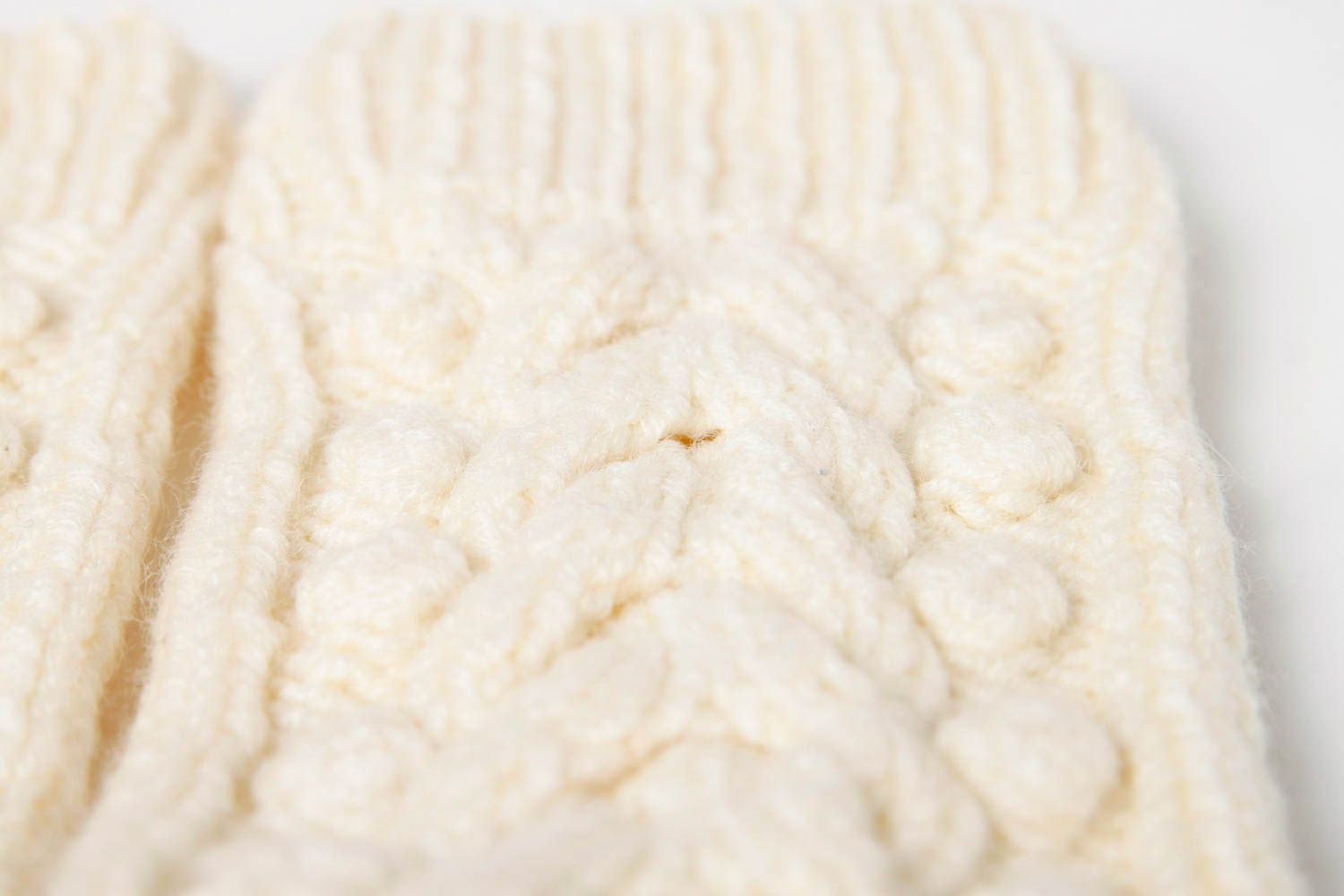Handmade helle Damen Stulpen Winter Accessoire Handschuhe ohne Finger  foto 10