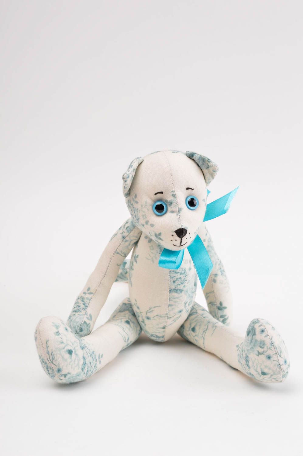 Muñeco de trapo hecho a mano juguete de tela de algodón decoración de dormitorio foto 3