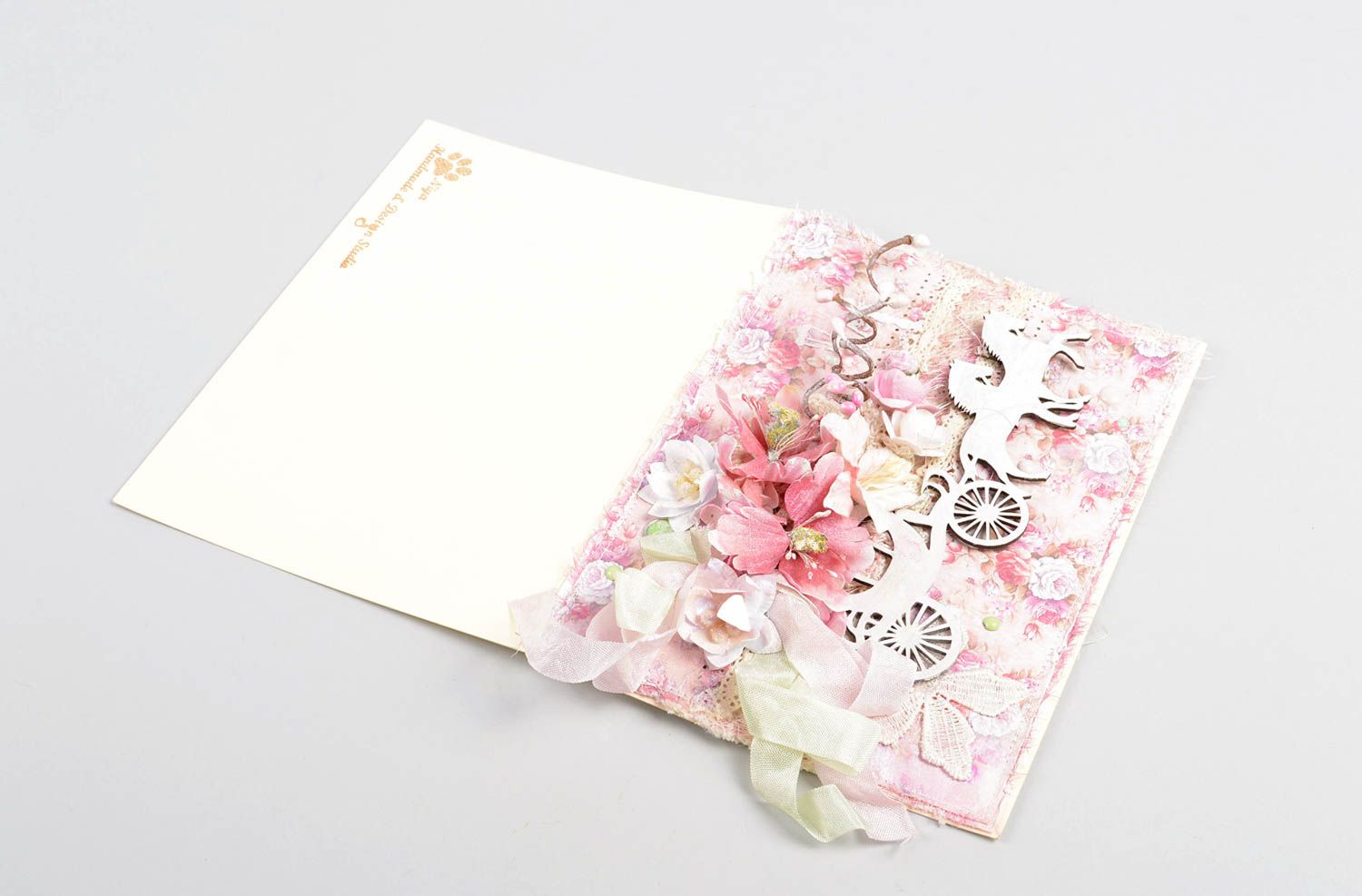 Scrapbooking Ideen handmade Geburtstag Karte originelle Geschenke mit Blumen foto 3