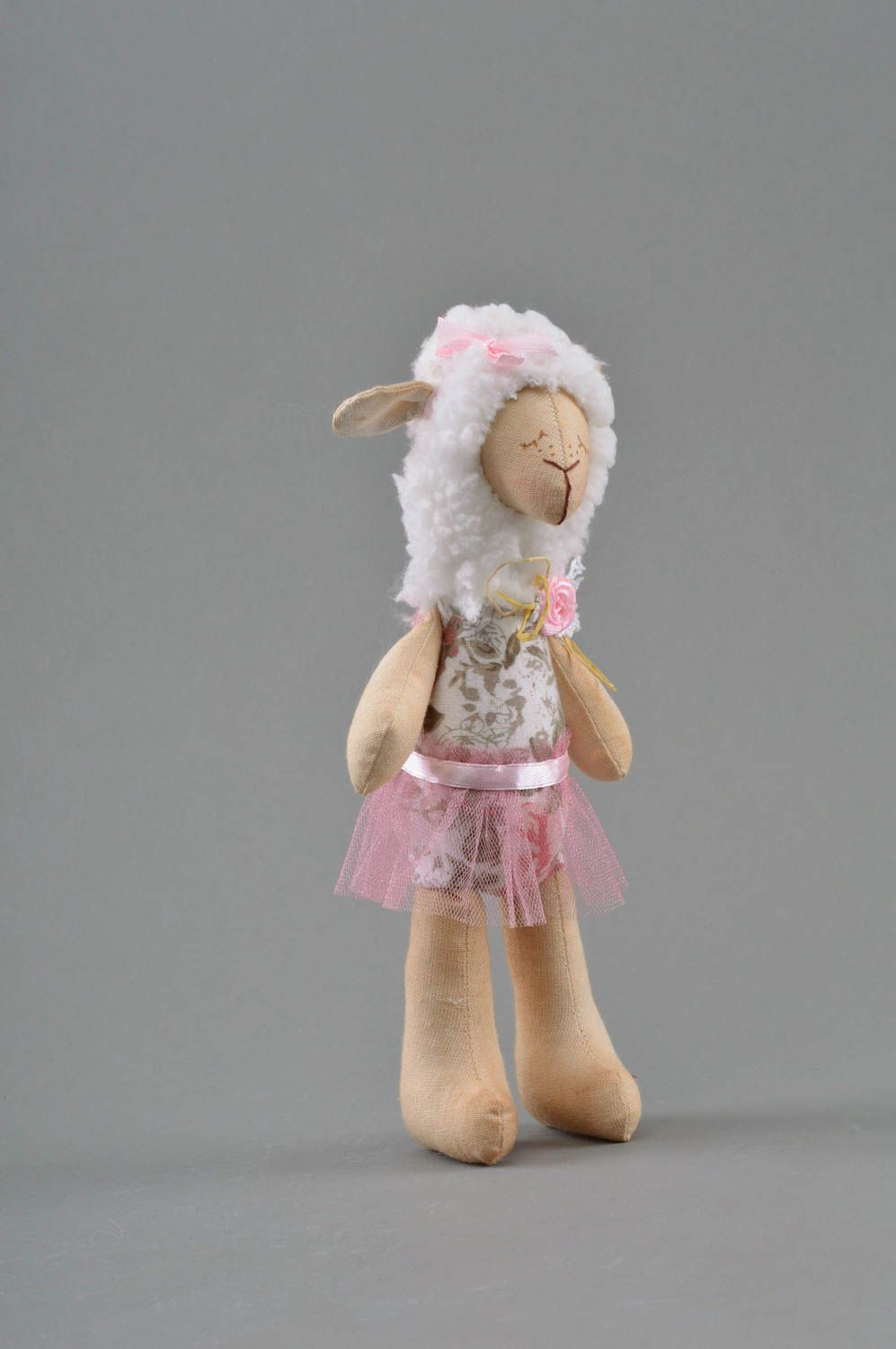 Handmade soft toy lamb designer stuffed toy interior ideas nursery decor photo 1