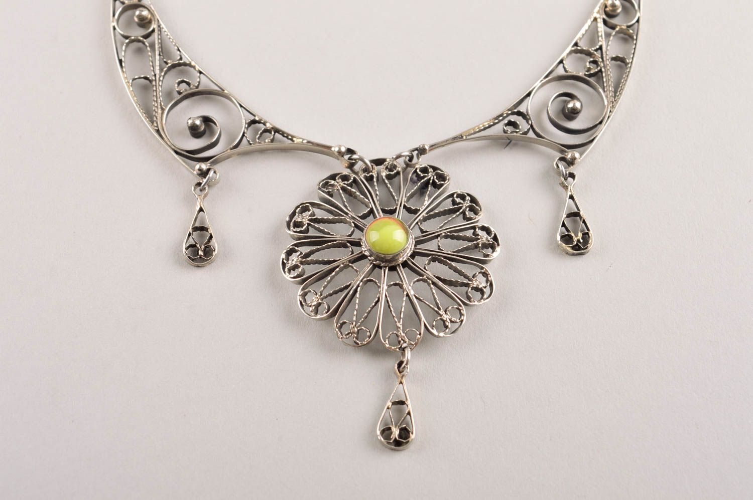 Unusual handmade necklace designer lovely accessories stylish beautiful jewelry photo 3