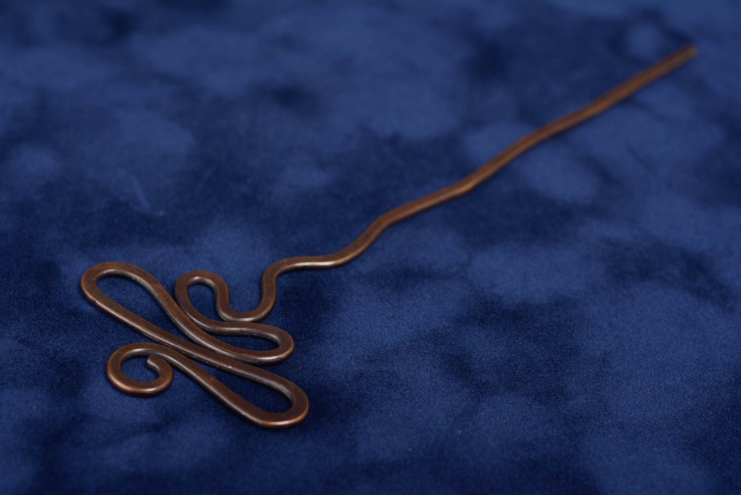 Beautiful designer handmade wire wrap copper hairpin photo 4