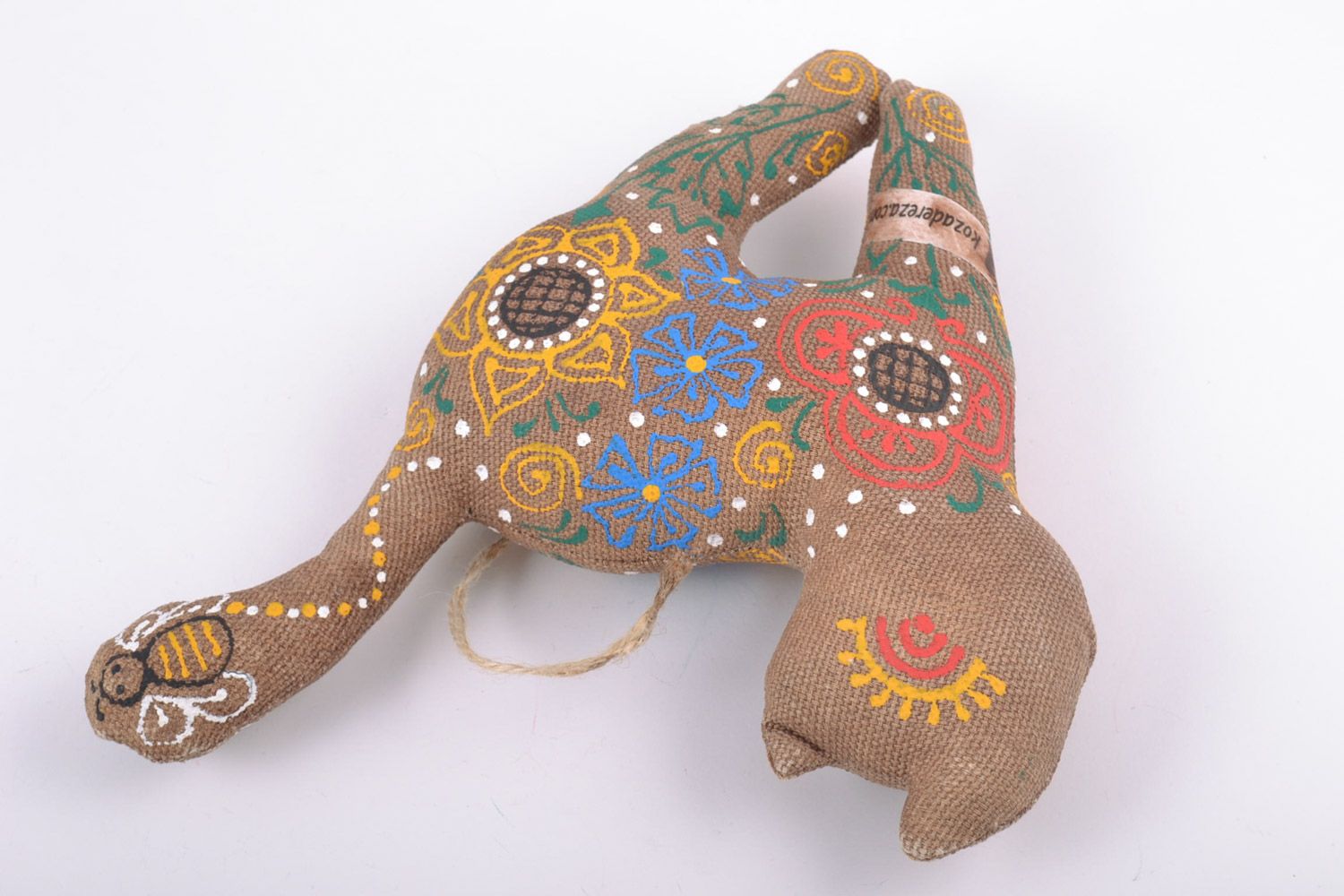 Colgante decorativo aromatizado hecho a mano de textil gato foto 4