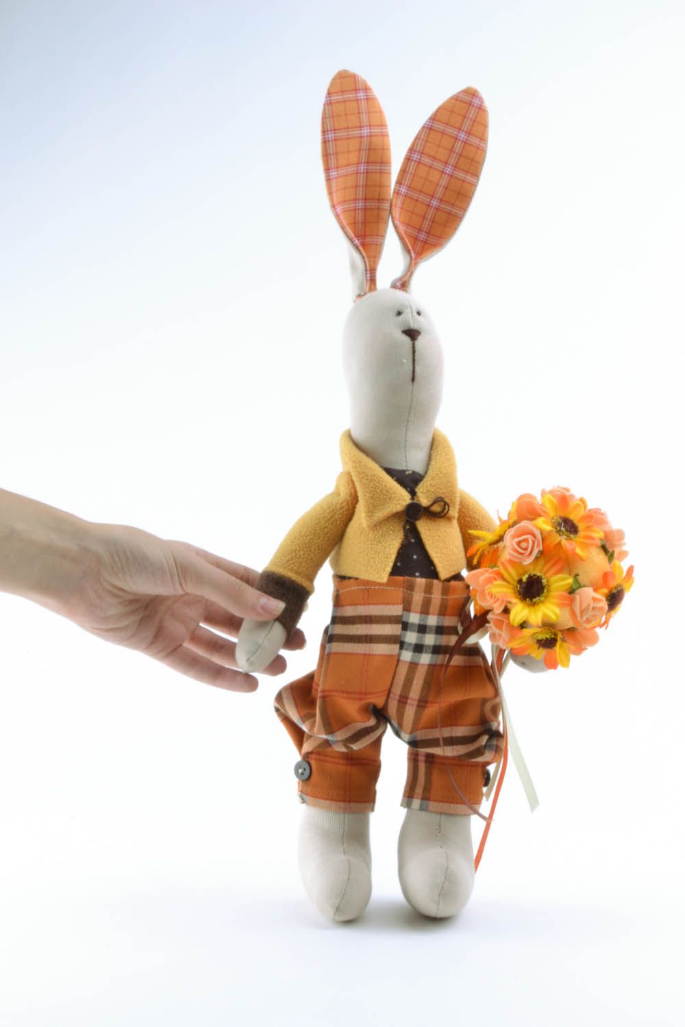 Handmade Stoffpuppe Hase foto 5