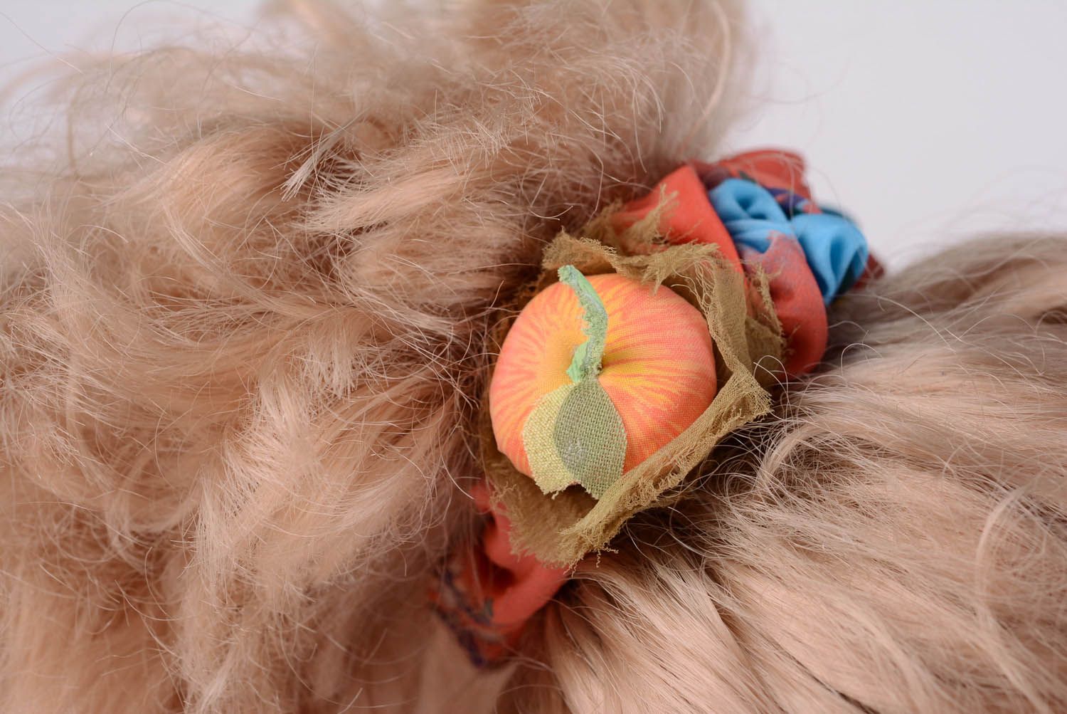 Élastique cheveux multicolore Pomme fait main photo 1
