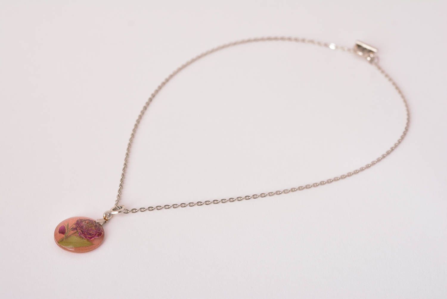 Unusual handmade flower pendant epoxy pendant design costume jewelry for girls photo 2