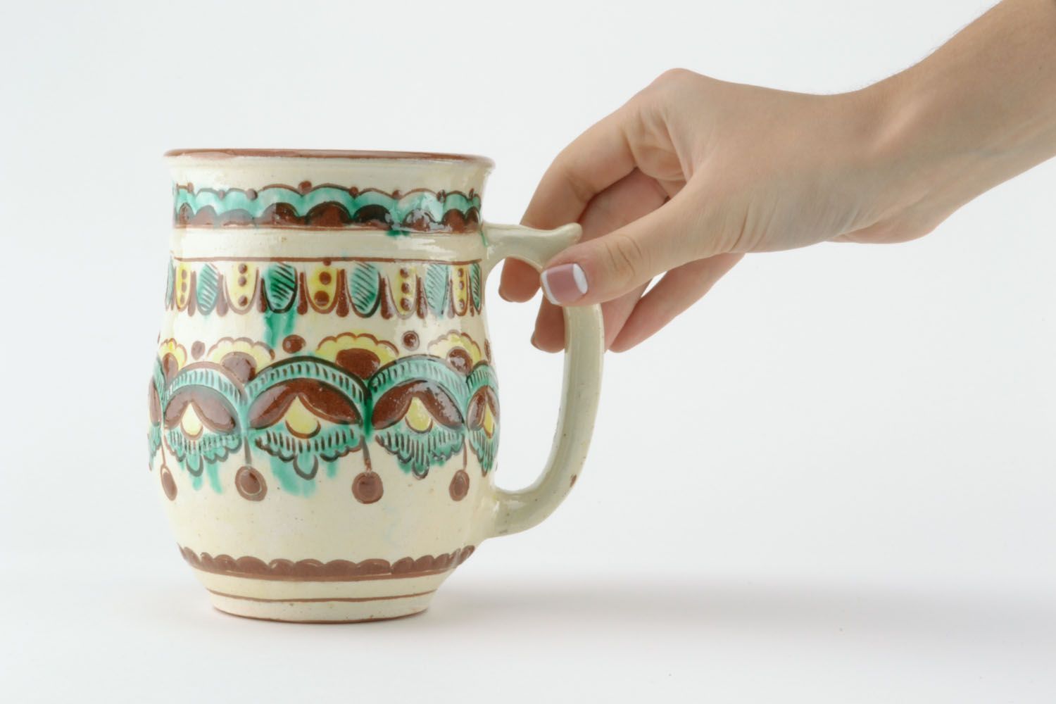 Tasse en céramique décorative faite main photo 2