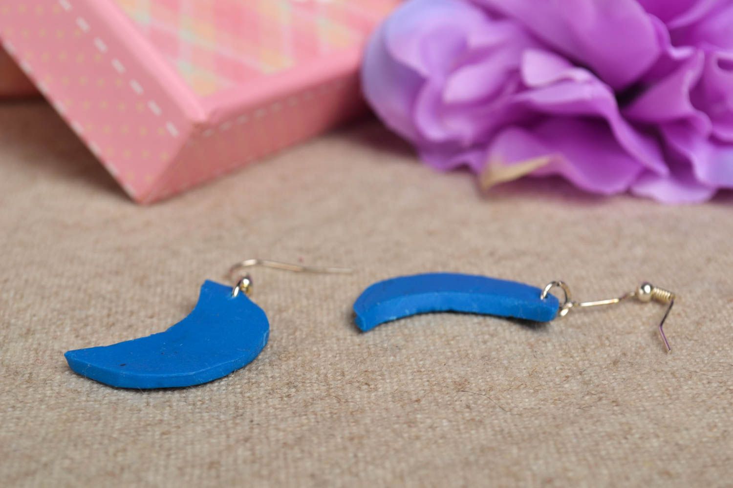 Handmade blue cute earrings designer stylish earrings elegant jewelry photo 1