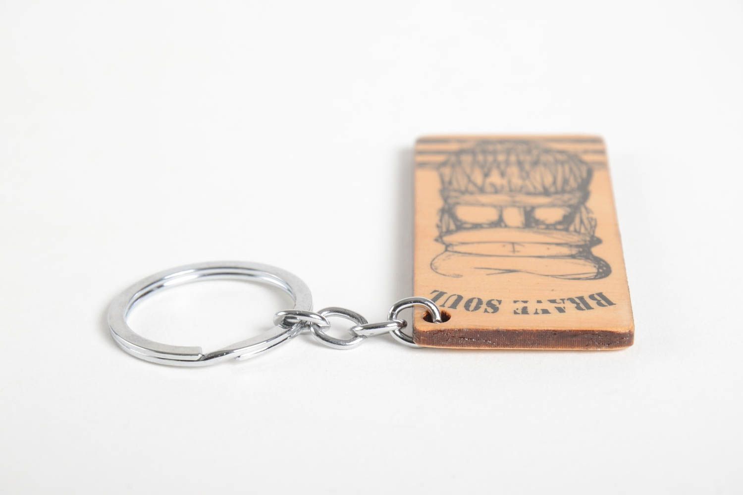 Handmade keychain wooden keychain unusual souvenir key accessory gift for men photo 5