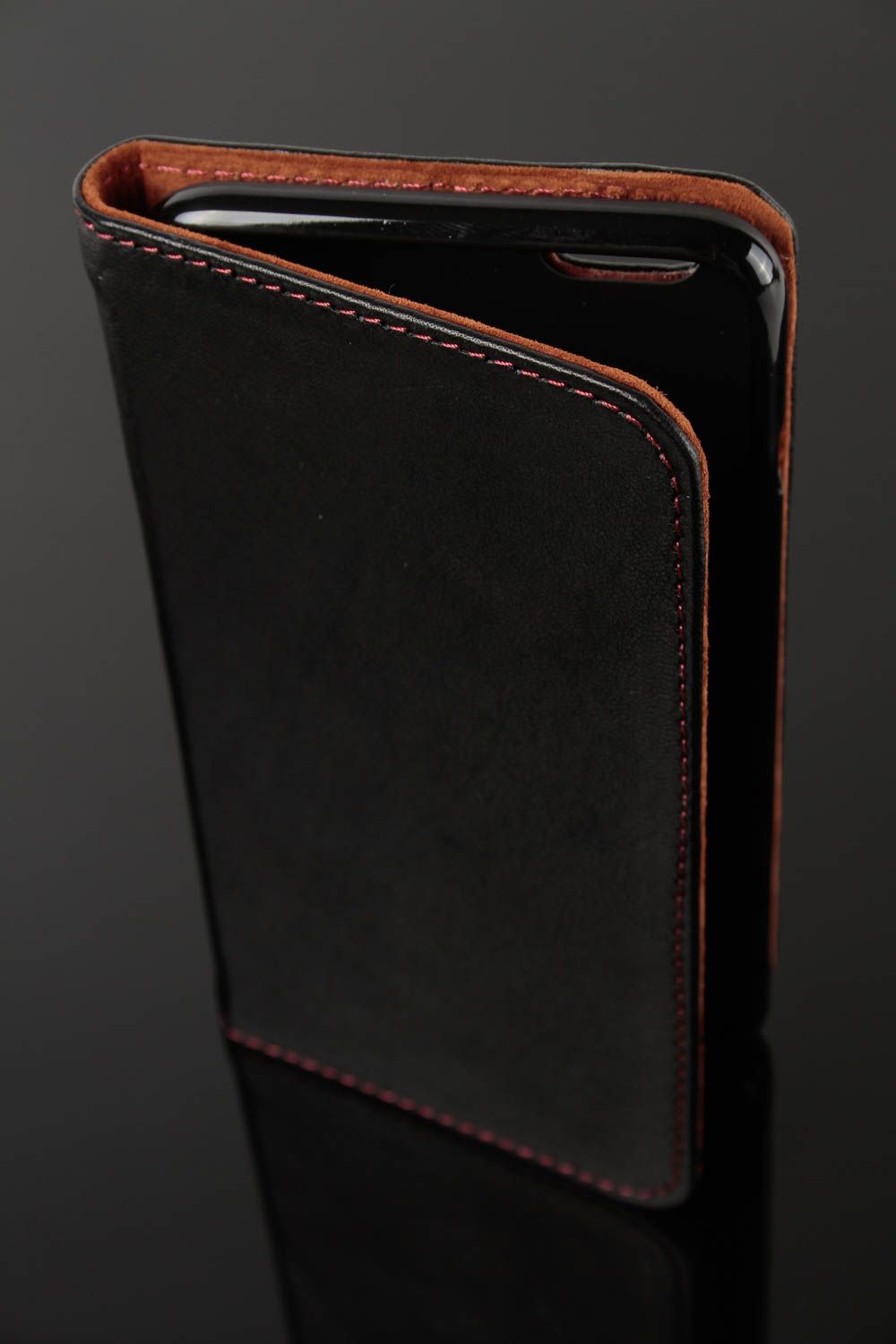 Smartphone Tasche handmade iPad Hülle Leder Tablet Hülle Tablet Tasche schwarz foto 2