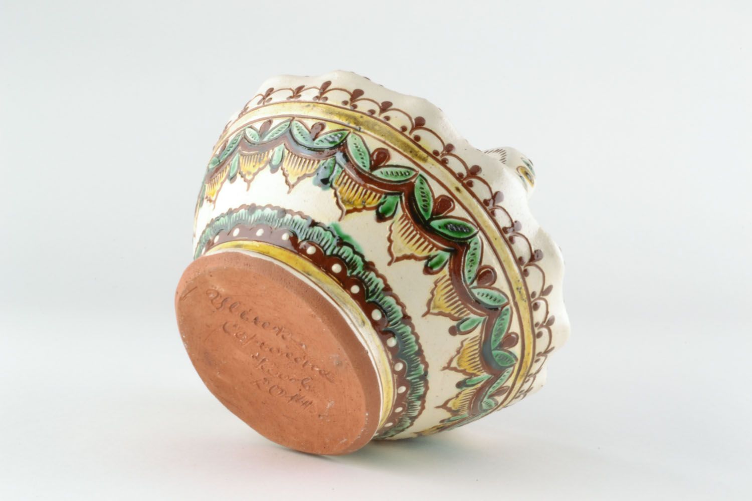 Tigela para doces de cerâmica artesanal pintada  foto 5