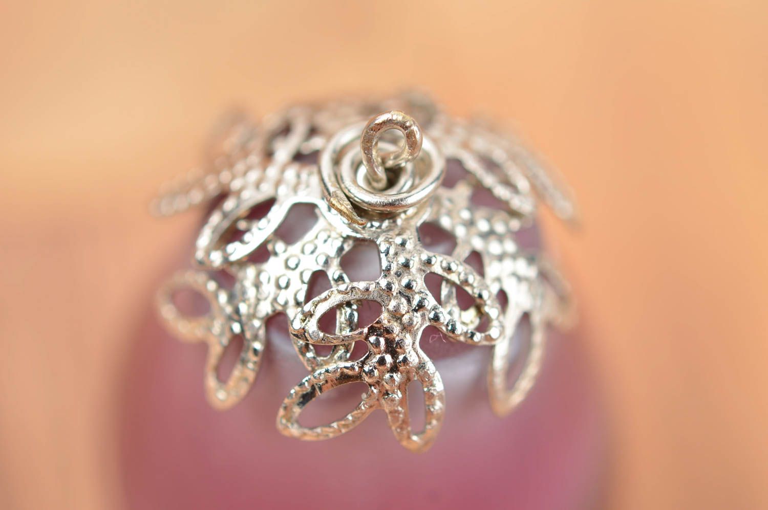 Perle en verre fait main Fourniture pour bijoux oeuf violet Loisirs créatifs photo 4