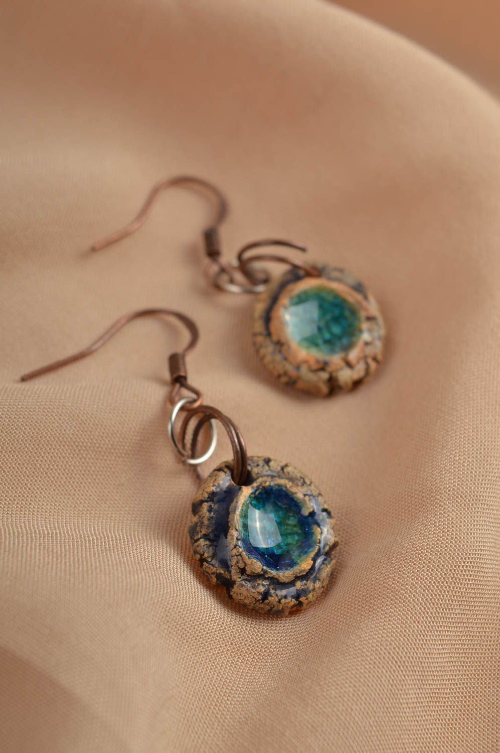 Unusual handmade ceramic earrings pottery works beautiful jewellery gift ideas photo 1