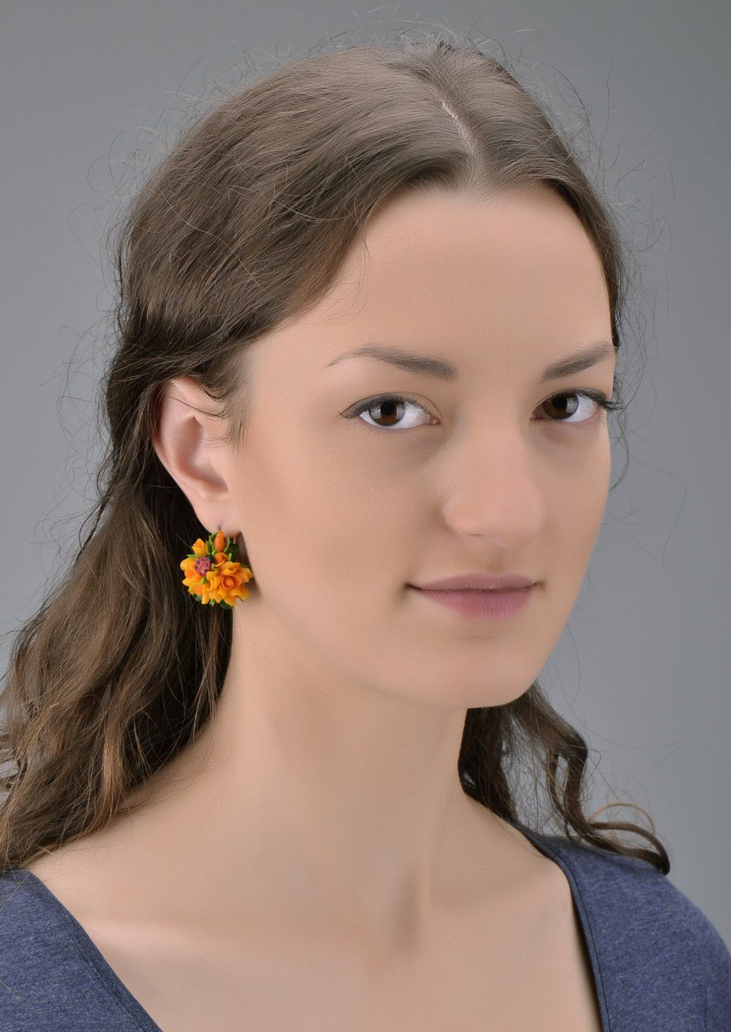 Earrings made ​​of polymer clay, handmade photo 5