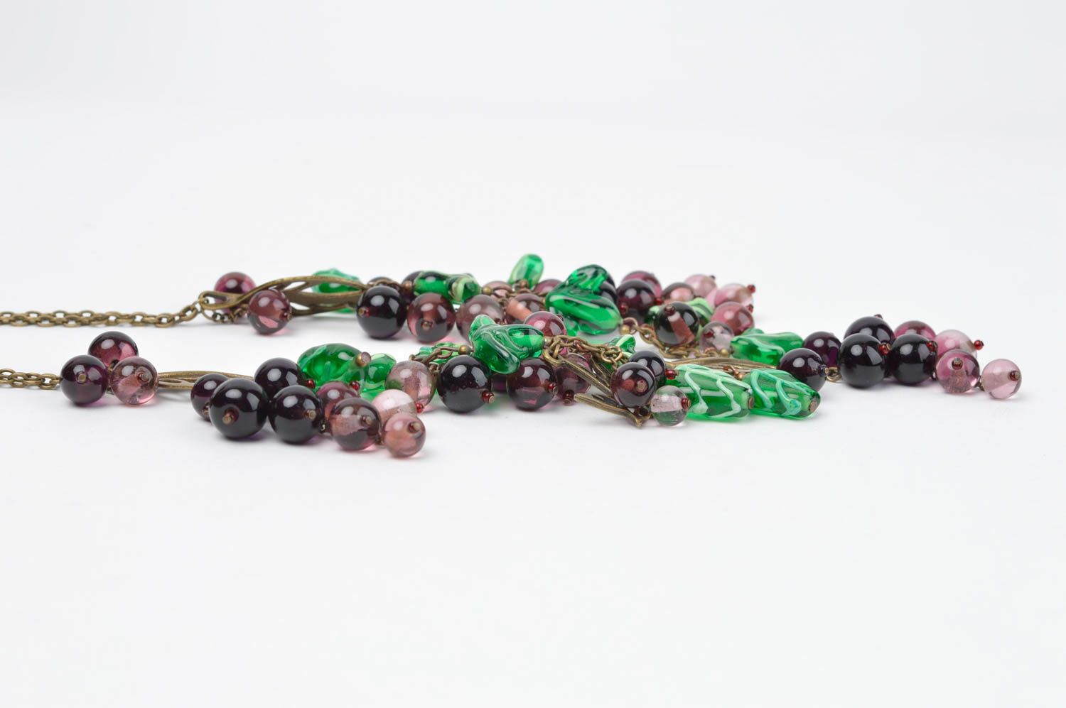 Stylish handmade glass bead necklace beautiful jewellery fashion accessories photo 3