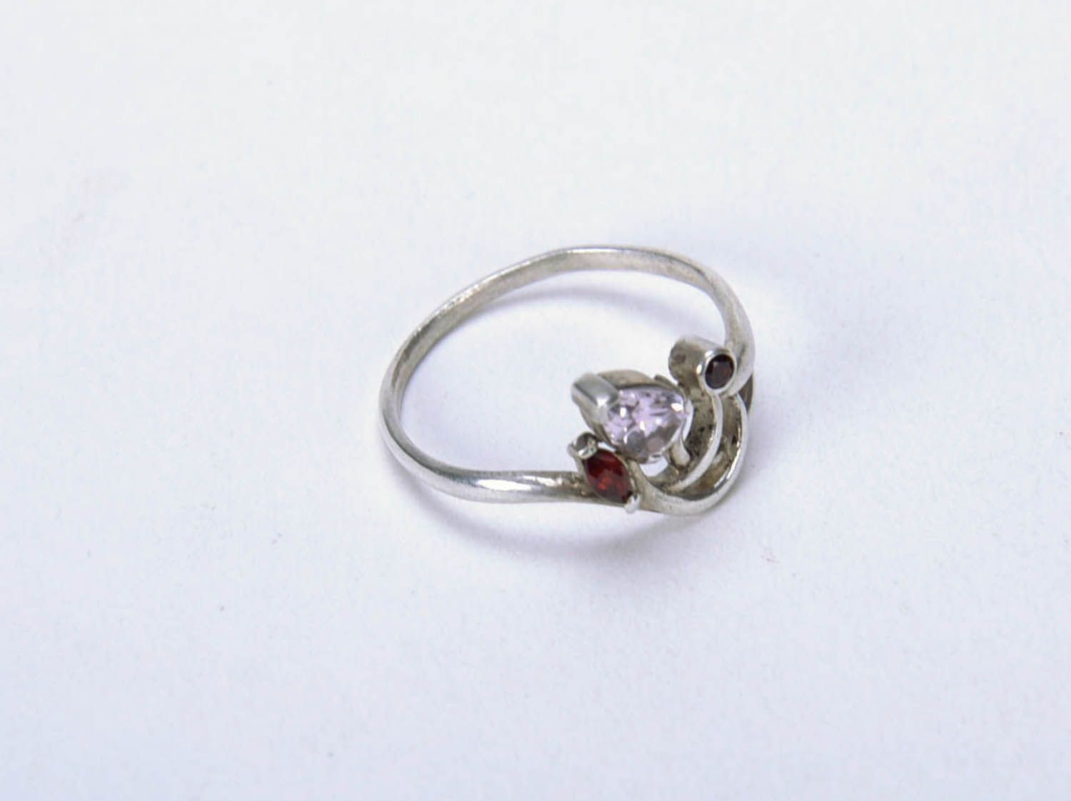 Handmade silver ring with a stone photo 4