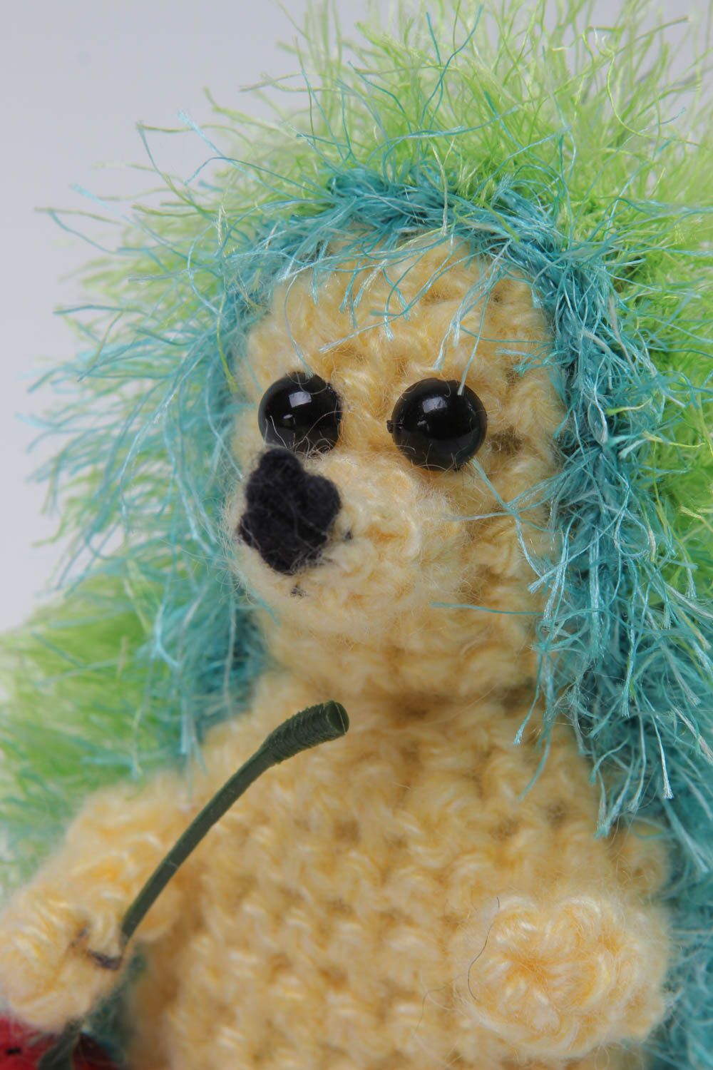 Handmade Kuschel Tier gehäkelter Igel Spielzeug für Kleinkinder Geschenk Idee foto 3