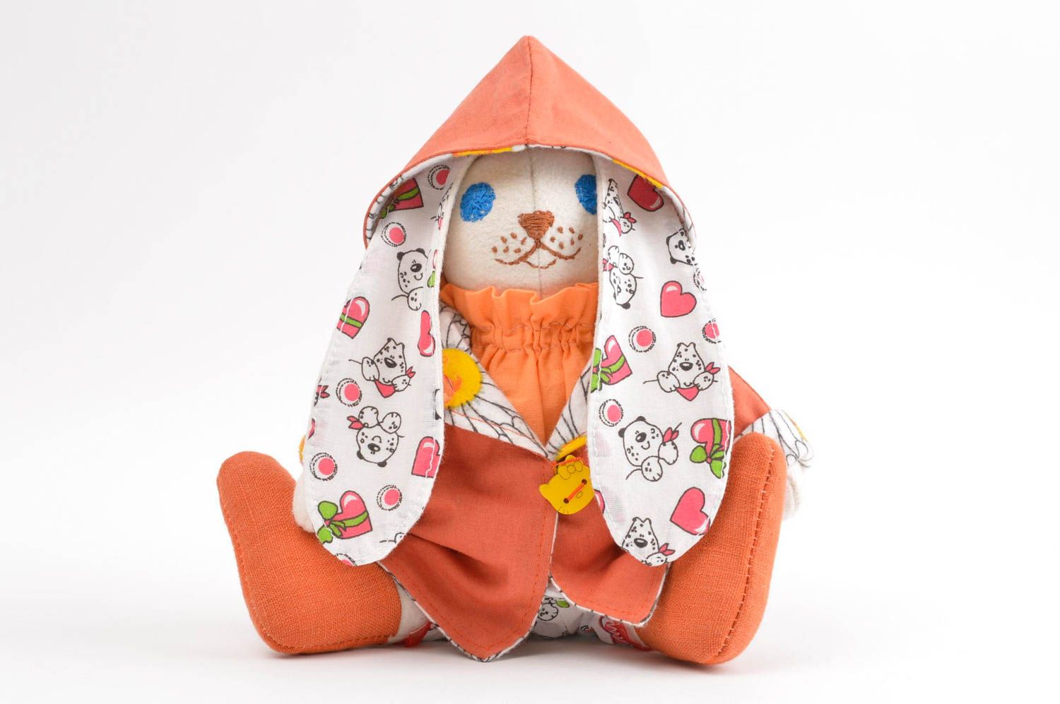 Unusual soft toy hare homemade lovely toy home decorative ideas toy for children photo 3