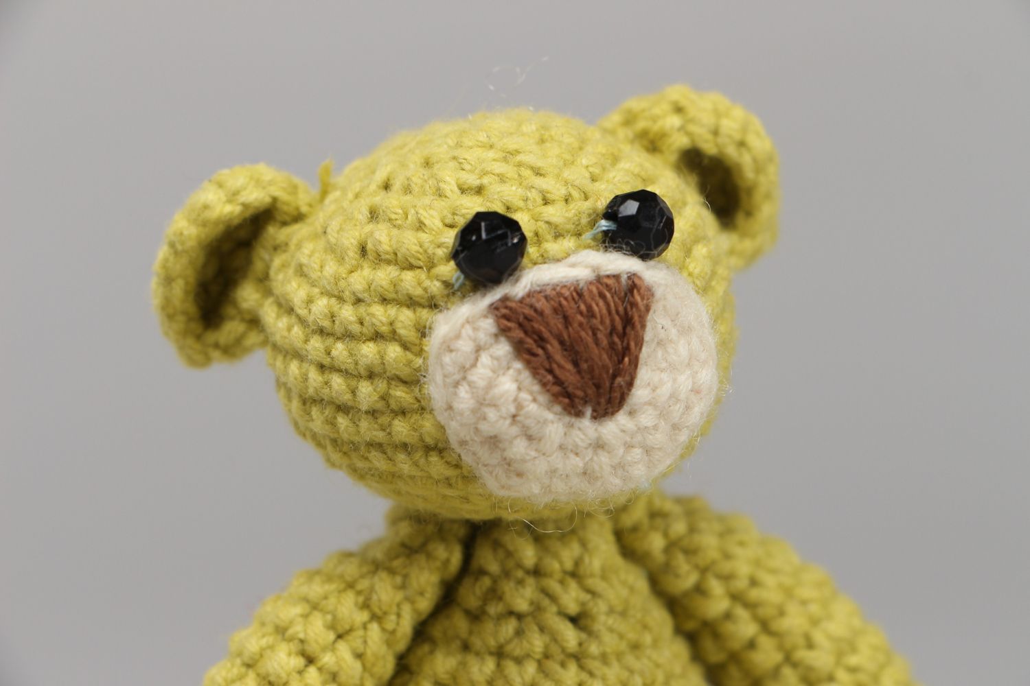 Soft crochet toy bear photo 2