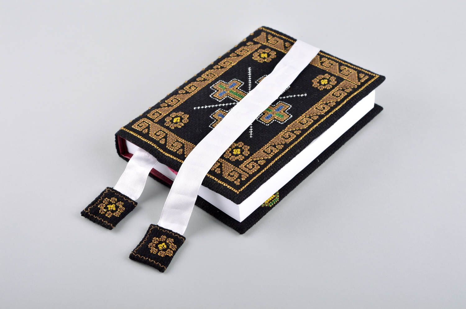 Funda para libro artesanal elemento decorativo regalo original religioso foto 2