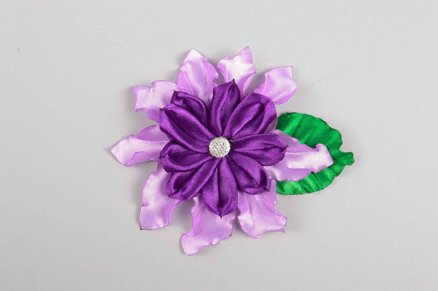 Handmade Haarspange Blume Mode Accessoire festlicher Haarschmuck Blüte fürs Haar foto 5