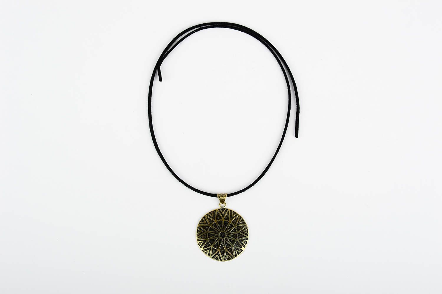 Handmade pendant unusual accessory for girls gift ideas brass pendant photo 1
