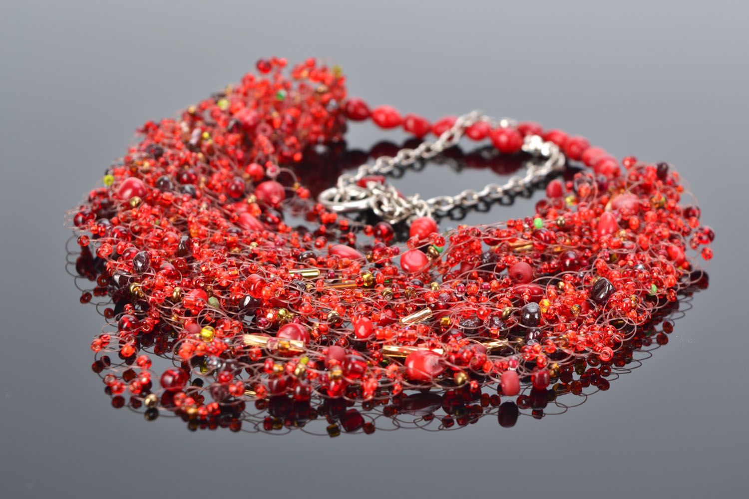 Necklace and bracelet with natural stones photo 1