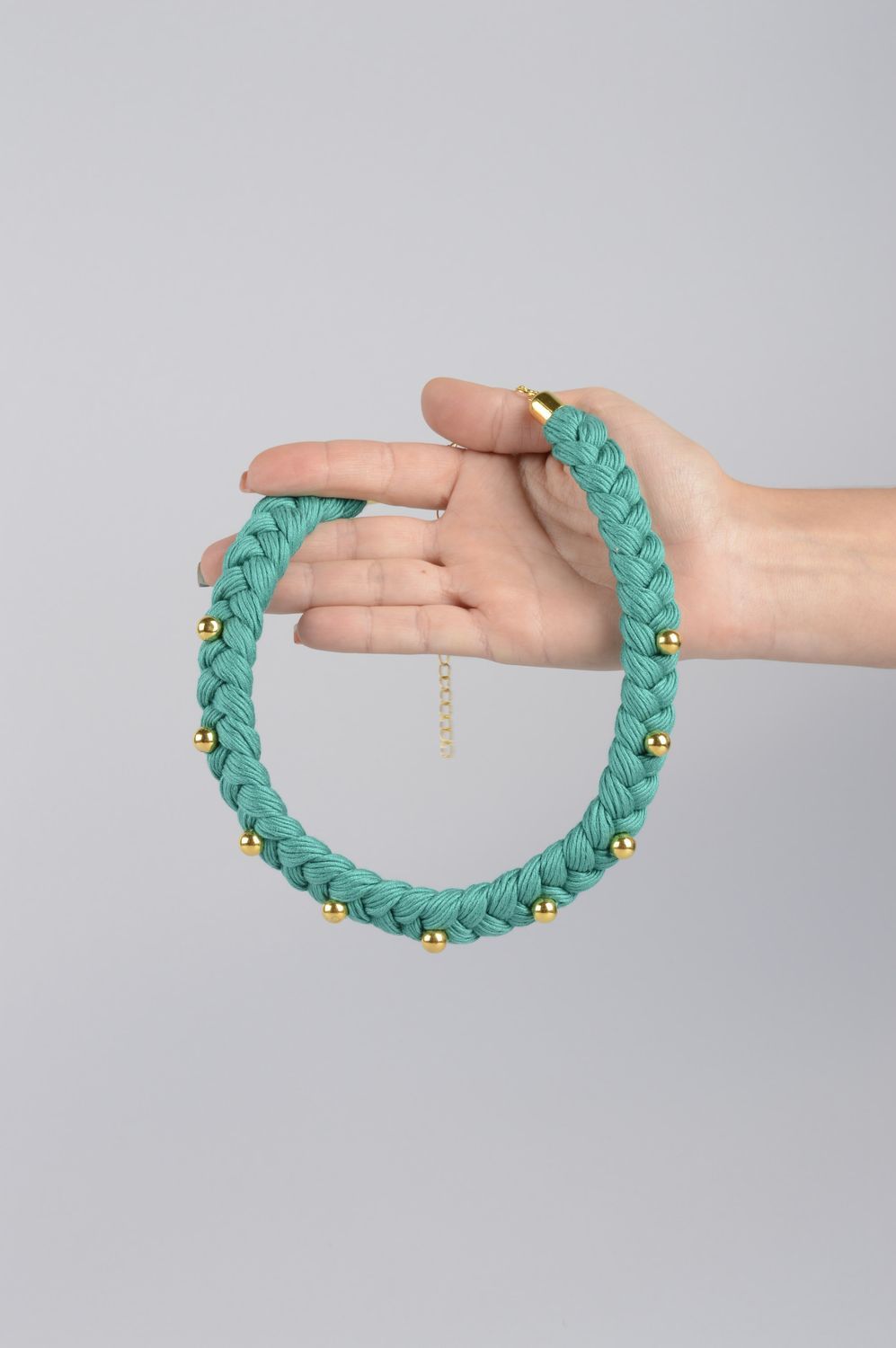 Handmade tender accessory designer stylish jewelry beautiful mint necklace photo 4
