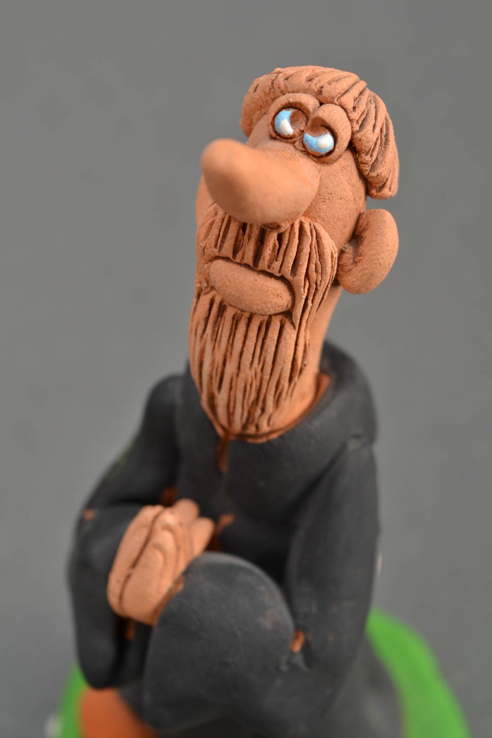 Homemade ceramic figurine Monk photo 4