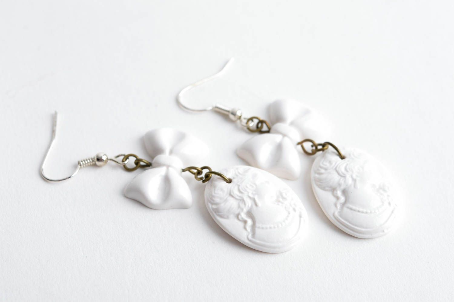 Handmade earrings designer earrings unusual jewelry clay accessory gift for her photo 3