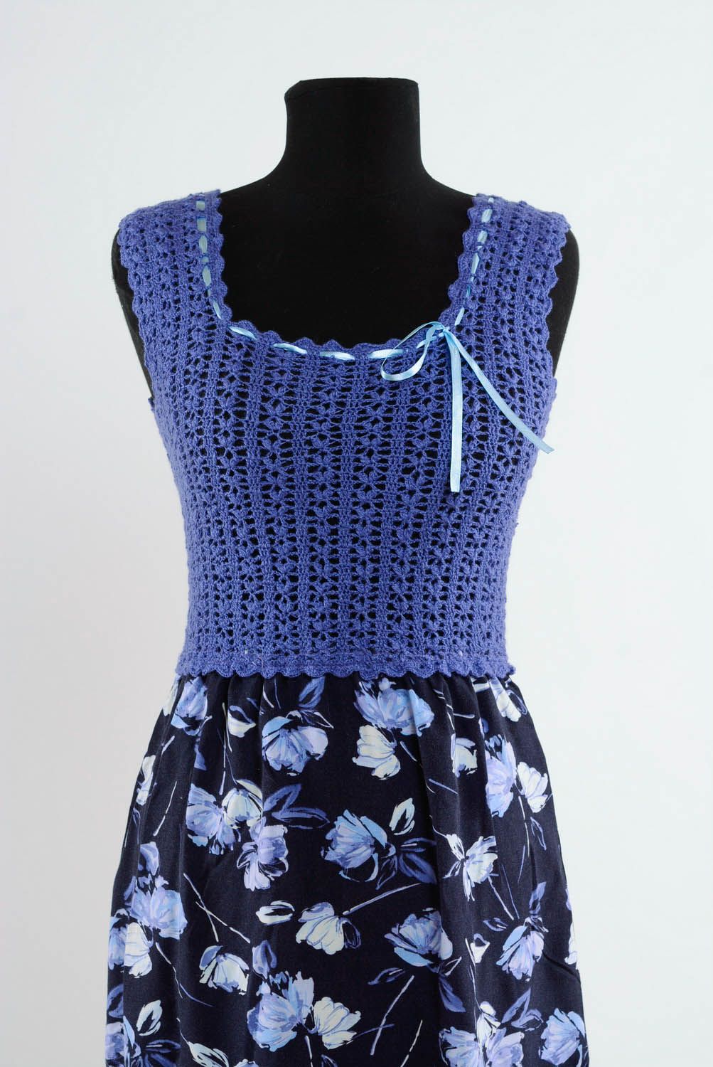 Dress made of wool mixture and acrylic yarn photo 2