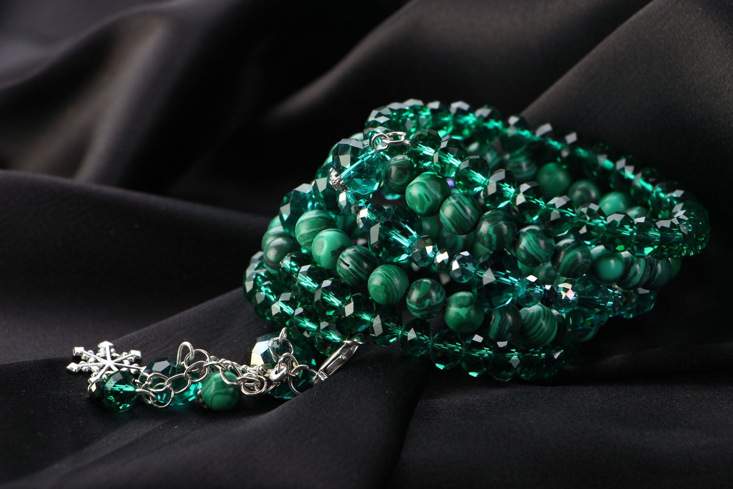 Grünes Armband mit Malachit  foto 1