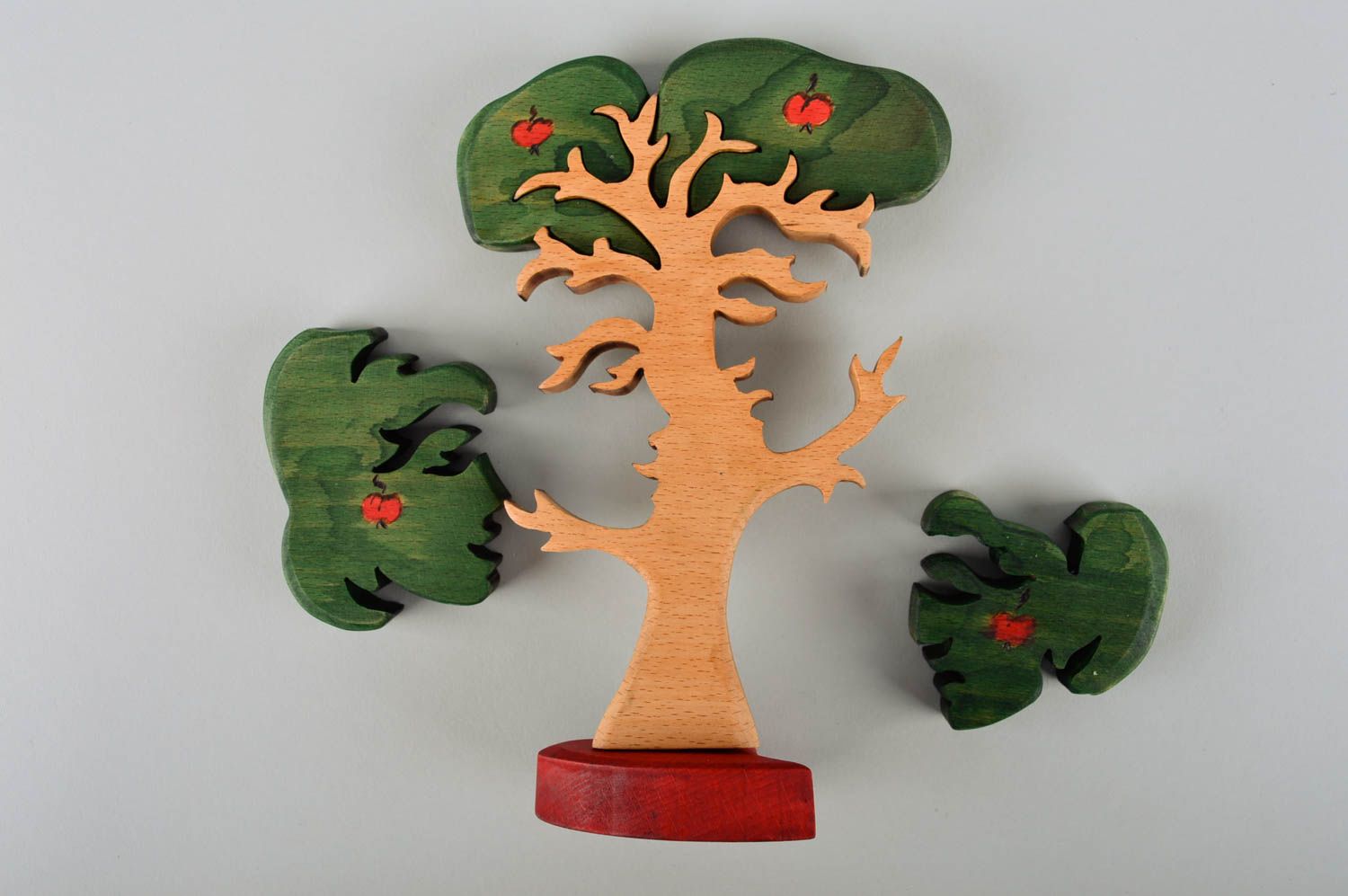 Rompecabeza de madera árbol artesanal pasatiempo original juguete infantil foto 4