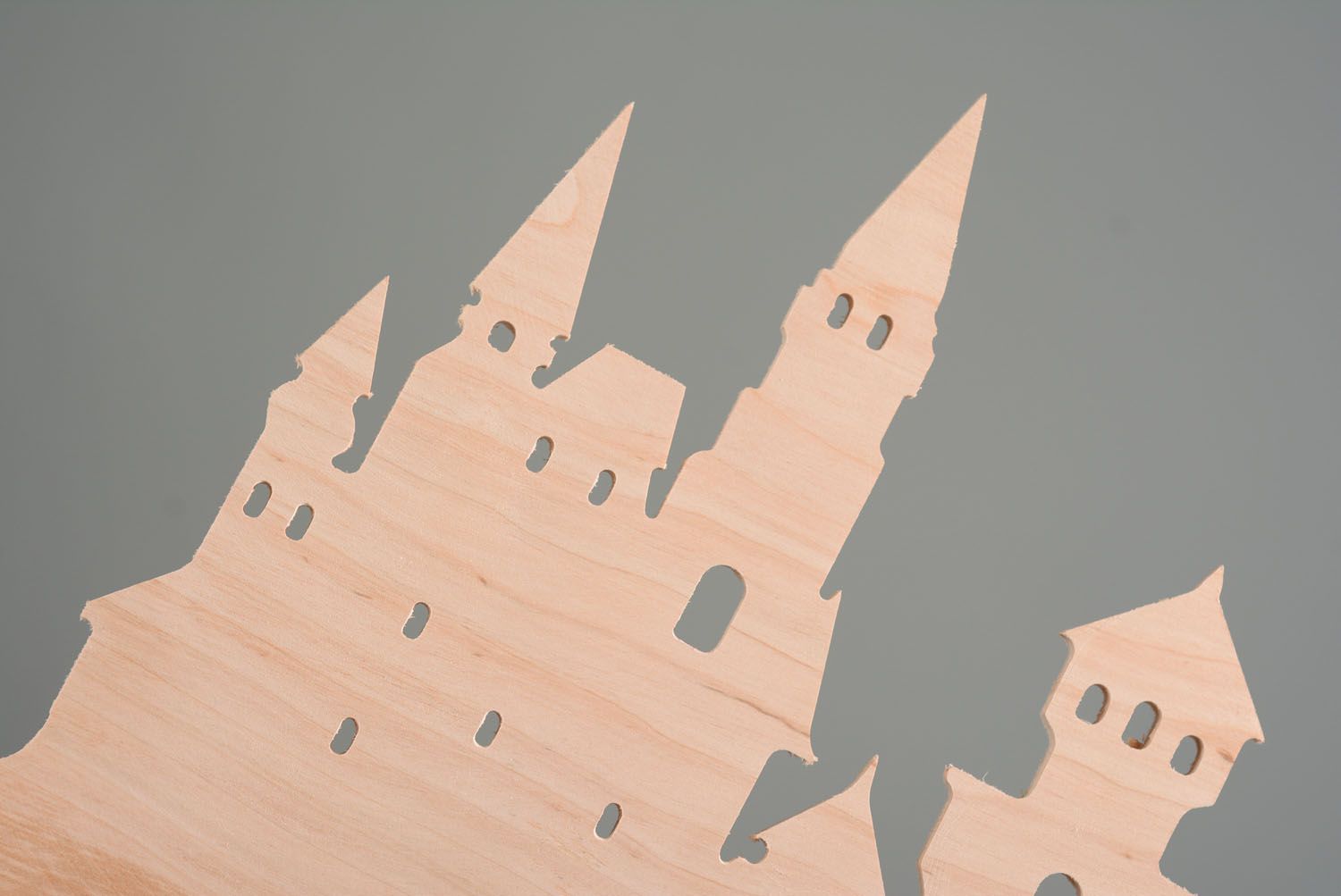 Plywood blank hanger in the shape of castle photo 5