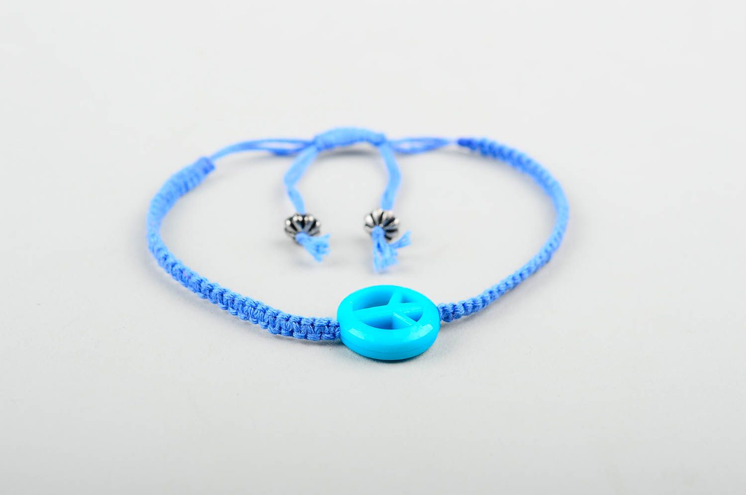 Handmade designer stylish bracelet unusual blue bracelet elegant jewelry photo 3