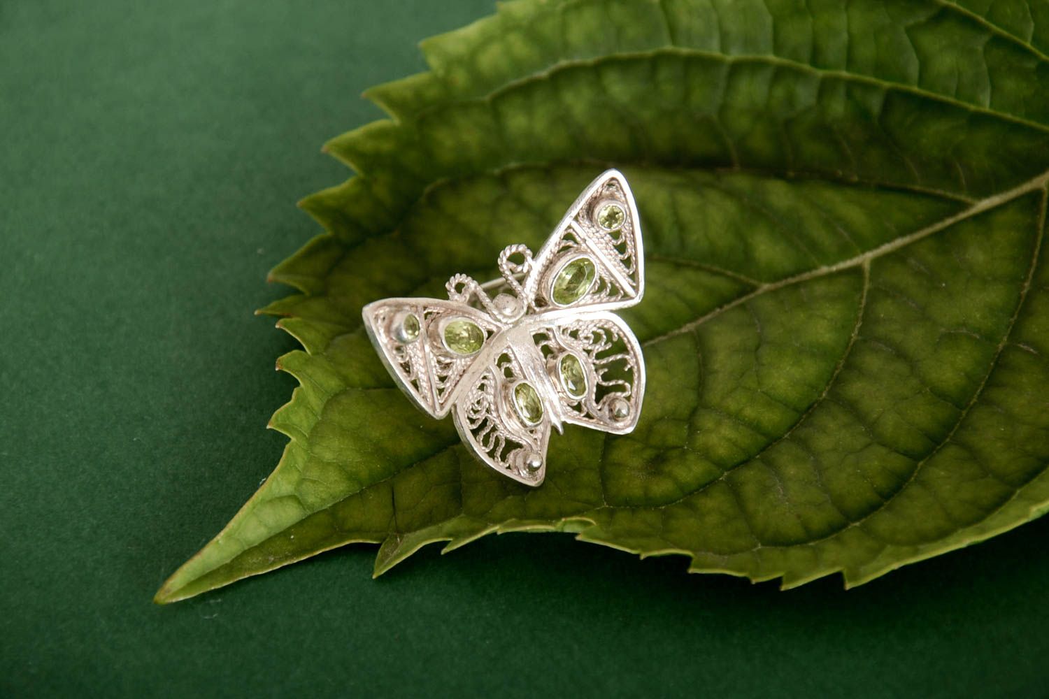 Женское кольцо ручной работы серебряное кольцо бабочка серебряное украшение фото 2