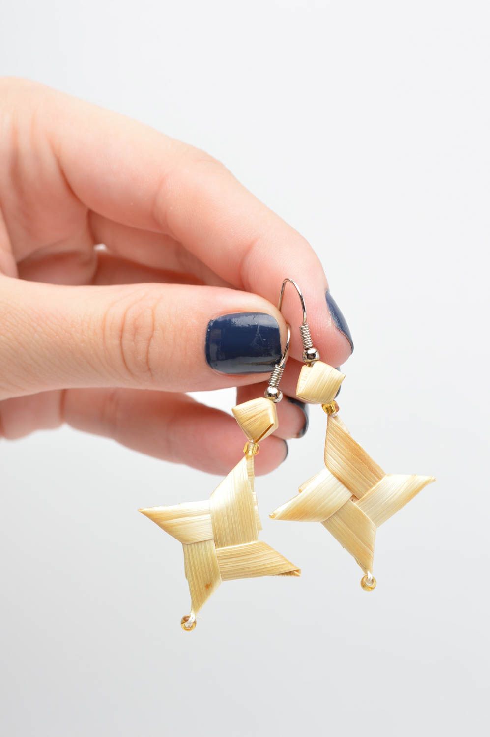 Handmade dangling earrings designer earrings in ethnic style unusual jewelry photo 5