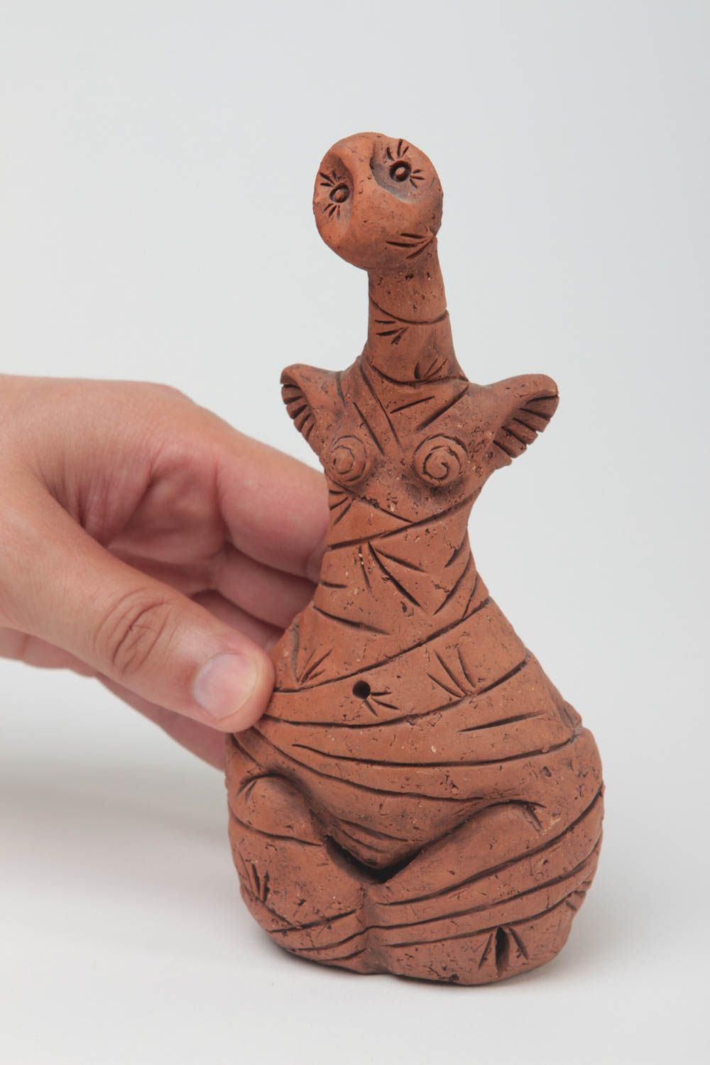 Figurine décorative fait main Statuette ethnique Cadeau original céramique Fille photo 5
