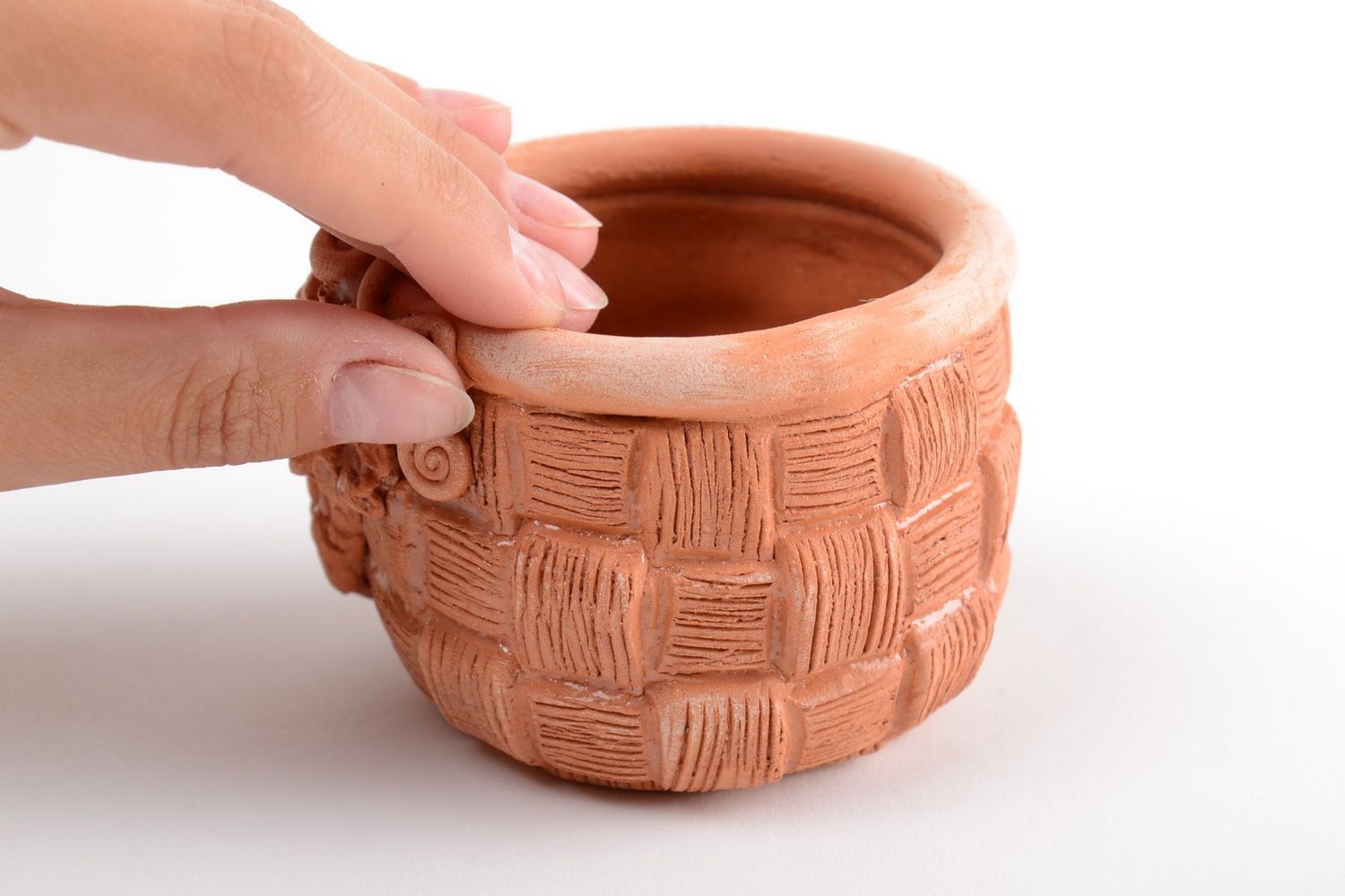 Large handmade ceramic salt pot clay salt bowl spice pot designs table setting photo 5