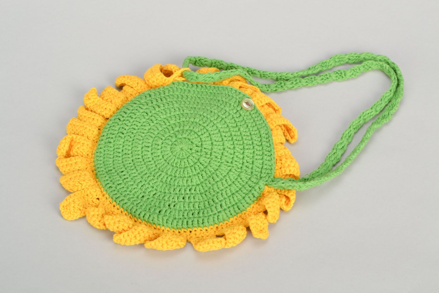 Crochet children's bag Sunflower photo 4