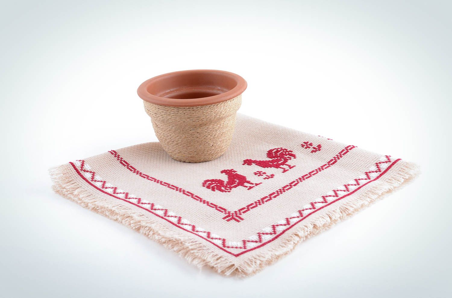 Stoff Serviette handmade Küchen Textil Serviette bestickt Tisch Decke ethnisch foto 5