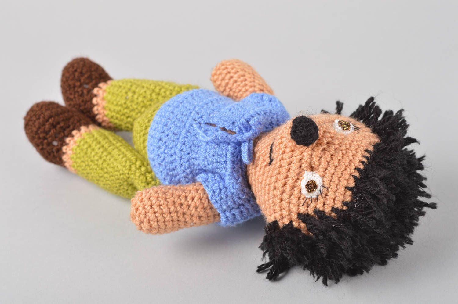 Peluche hérisson Jouet fait main tricoté au crochet Cadeau pour enfant photo 5