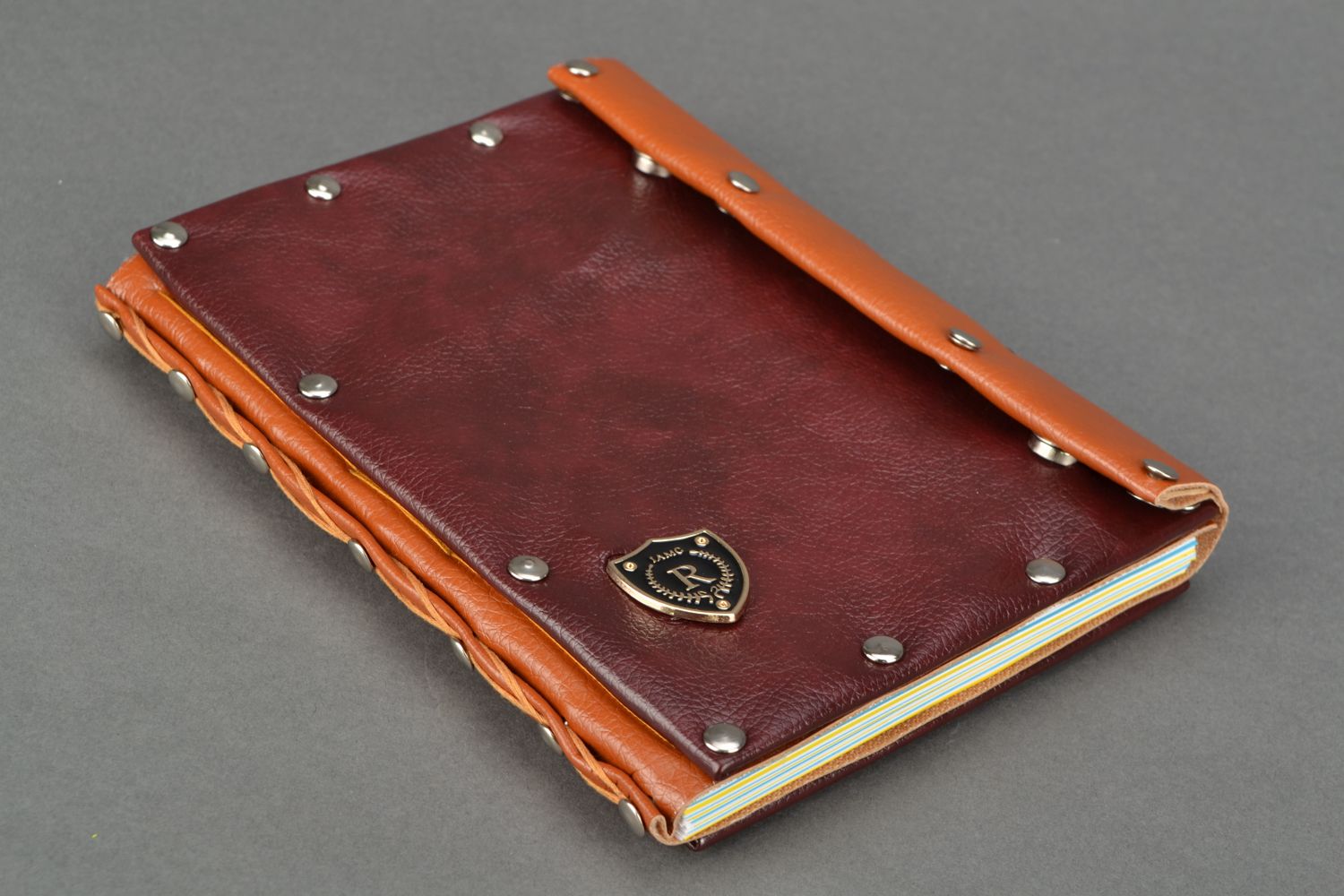 Notebook with soft artificial leather cover photo 3